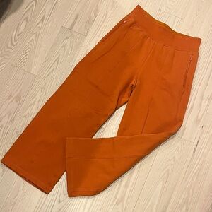 Athleta Burnt Orange Wide Leg Sweat Pants